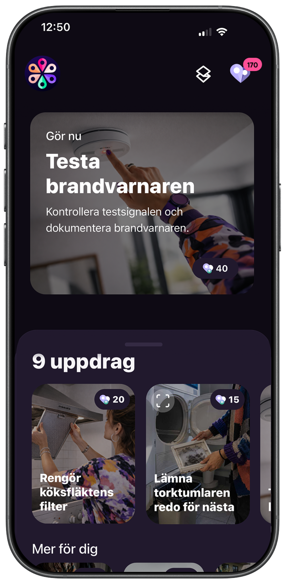 Local Minds-appen med uppdrag och poäng